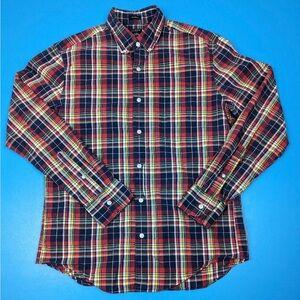 J Crew Flex Washed Shirt Mens‎ Large New Check Plaid Long Sleeve Button Down